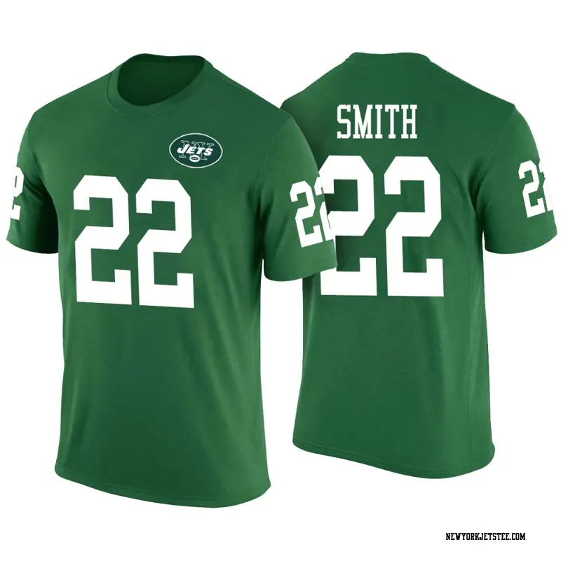 Men's New York Jets ＃22 Keidron Smith Green Color Rush T-Shirt