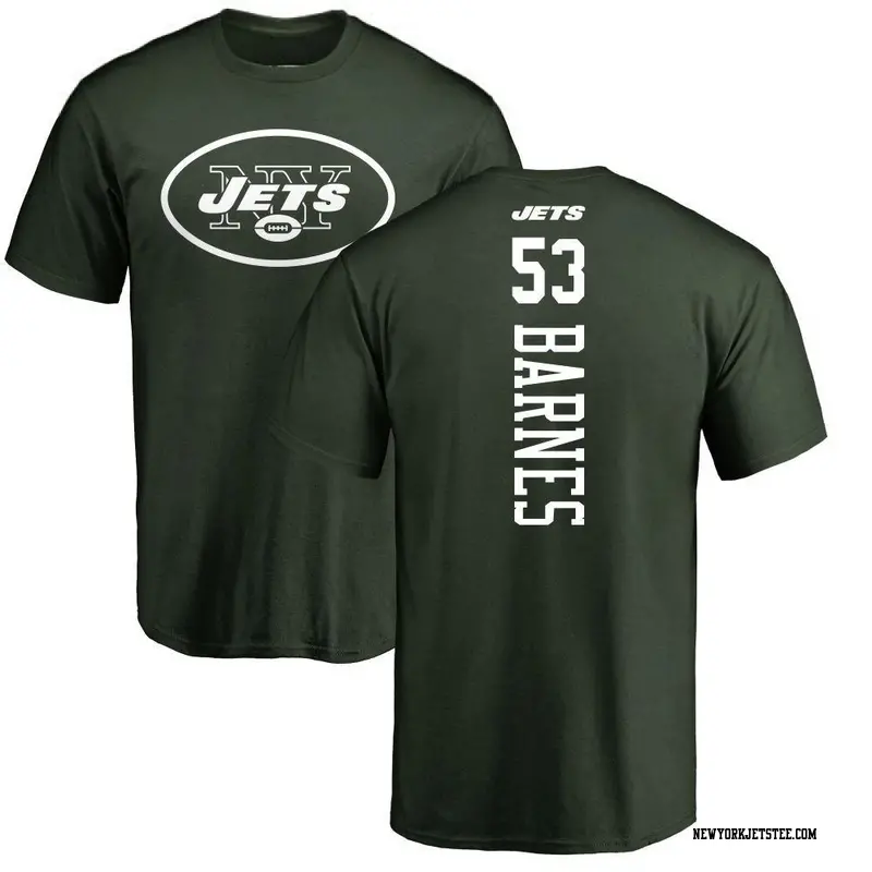 Men's New York Jets ＃53 Zaire Barnes Green Backer T-Shirt