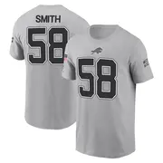 Men's New York Jets ＃58 Mazi Smith Gray 2024 Salute to Service Name & Number T-Shirt
