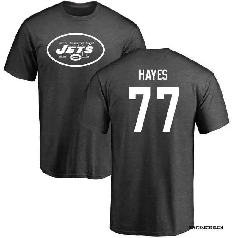 Men's New York Jets ＃77 Marquis Hayes Ash One Color T-Shirt