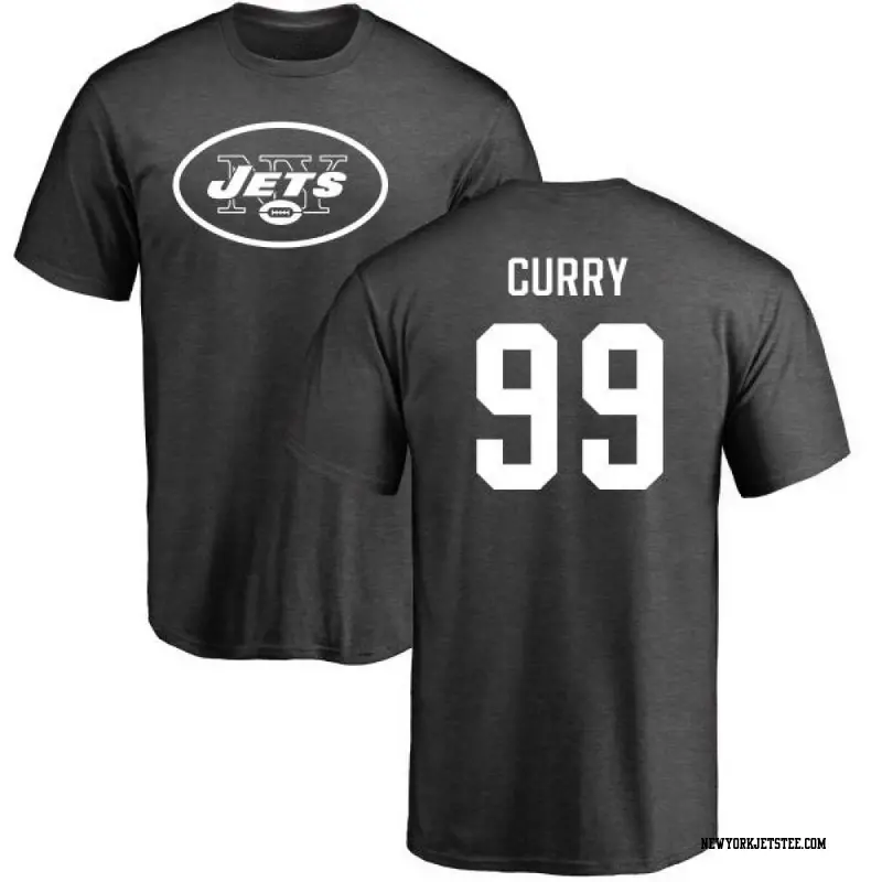 Men's New York Jets ＃99 Vinny Curry Ash One Color T-Shirt