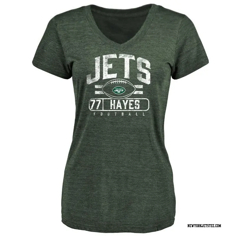 Women's New York Jets ＃77 Marquis Hayes Green Flanker T-Shirt