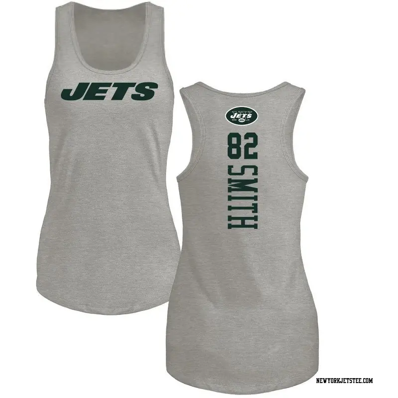 Women's New York Jets ＃82 Arian Smith Ash Backer Tank Top