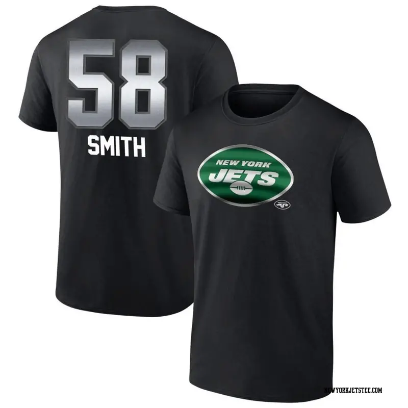 Youth New York Jets ＃58 Mazi Smith Black Midnight Mascot T-Shirt
