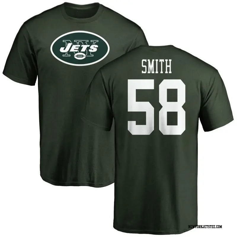 Youth New York Jets ＃58 Mazi Smith Green Name & Number Logo T-Shirt