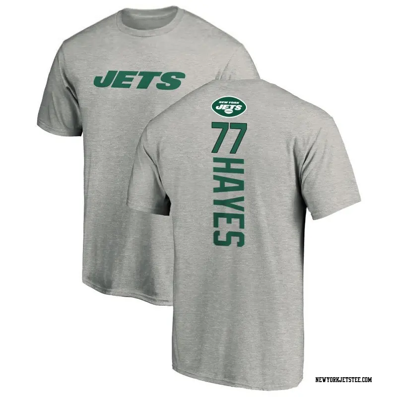 Youth New York Jets ＃77 Marquis Hayes Ash Backer T-Shirt