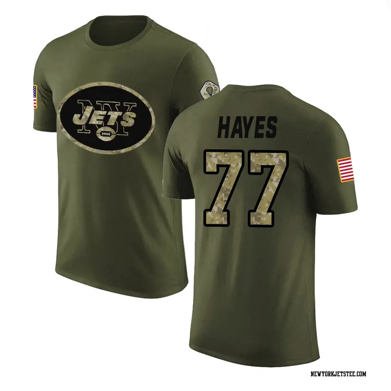 Youth New York Jets ＃77 Marquis Hayes Olive Salute to Service T-Shirt