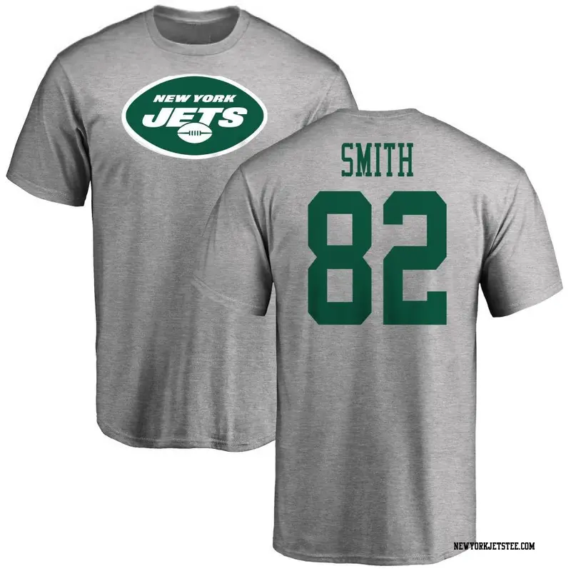 Youth New York Jets ＃82 Arian Smith Ash Name & Number Logo T-Shirt