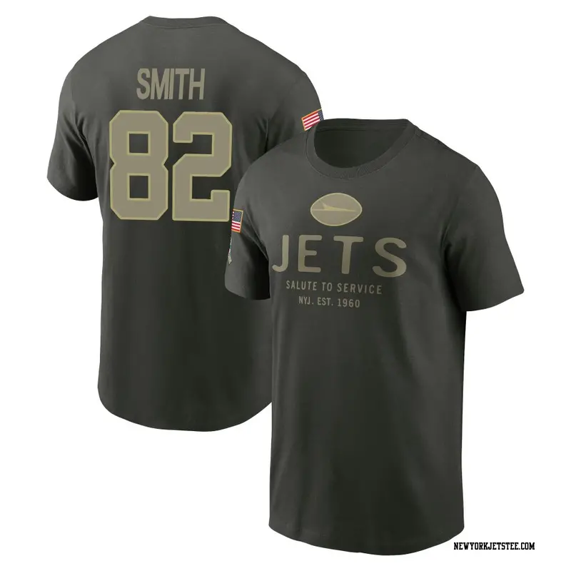 Youth New York Jets ＃82 Arian Smith Forest/Green 2025 Salute to Service Sideline Primary Edge T-Shirt