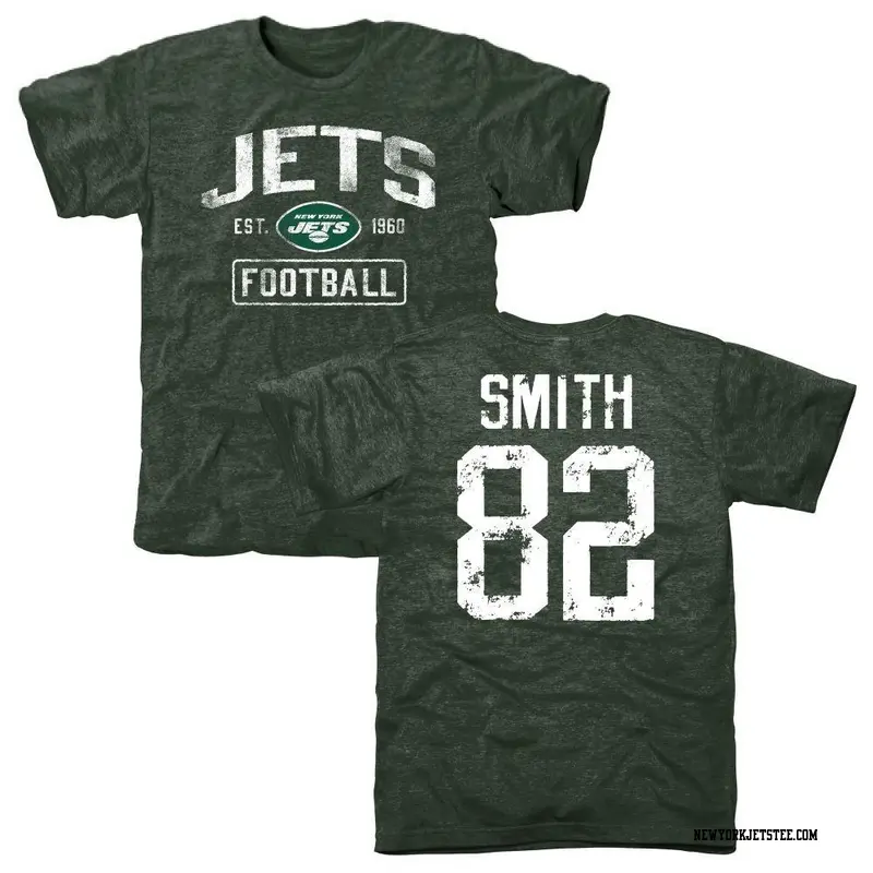 Youth New York Jets ＃82 Arian Smith Green Distressed Name & Number T-Shirt