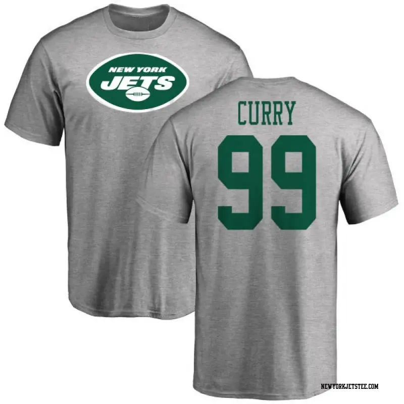 Youth New York Jets ＃99 Vinny Curry Ash Name & Number Logo T-Shirt