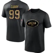 Youth New York Jets ＃99 Vinny Curry Black 2020 Salute To Service Performance T-Shirt